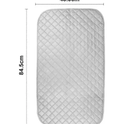 New Isolerad strykbräda Ångstrykjärn Filt Bomull Bärbar Bordsskiva Strykmatta för Tvättmaskin Torktumlare Resor Hem Silver 48 X 85 cm(1 st)