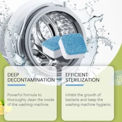 Discount Jakehoe Rengöringsblad för Tvättmaskin, Rengöring av Trumma, Rengöring av Smuts, Luktborttagning, Lämnar Doft