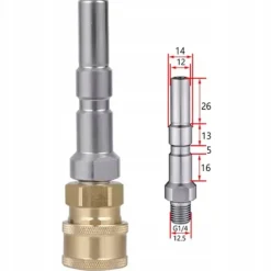 Hot Rosfix JetLink SteelConnect Adapter för Nilfisk – Snabbkoppling 1/4" | Rostfritt Stal & Mässing | Kompatibel med Nilfisk C110, C120