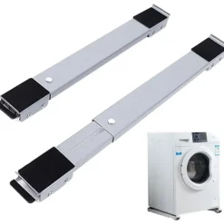 Justerbar möbelflyttare för tvättmaskin med mobil rullbas och broms - Grå