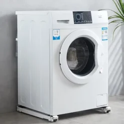 Justerbar möbelflyttare för tvättmaskin med mobil rullbas och broms - Grå