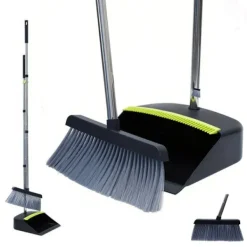 Justerbar sopskyffel och kvast – Ergonomiskt städset