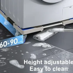 New Justerbart och flyttbart tvättmaskinsställ, lyftplattform för tung utrustning som kylskåp och torktumlare