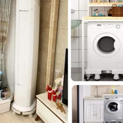 New Justerbart och flyttbart tvättmaskinsställ, lyftplattform för tung utrustning som kylskåp och torktumlare