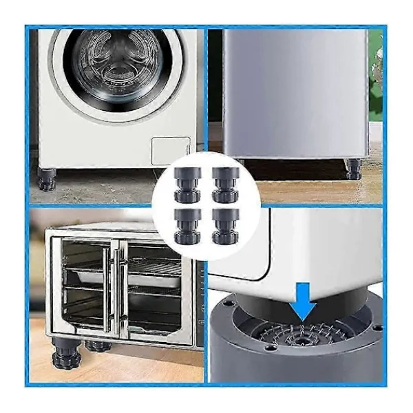 Justerbart tvättmaskinsstöd, antivibrationsfot för tvättmaskiner