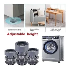 Justerbart tvättmaskinsstöd, antivibrationsfot för tvättmaskiner