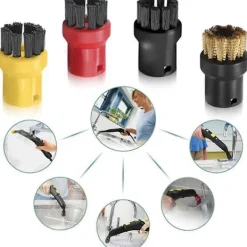 Karcher Easyfix SC2-SC5 Ångtvätt med Golvduk Rund Borste Fönstermunstycke och Skrapa