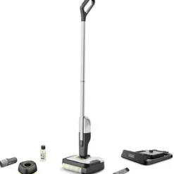 Outlet KARCHER FC 2-4 - Golvrengöring - Samlar upp torr och våt smuts i en enda passage - Parkeringsläge Grå och svart Svart, Grå, Vit