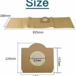 Outlet Karcher WD3 Dammsugarpåsar, 5-pack raka dammsugarpåsar för Karcher WD3, WD 3 Premium, WD3200, WD3500P, A2204, A2204, A2534, SE4001..