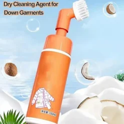 Clearance Kemtvättsmedel för dunjackor, torrskumrengöring för dunjackor, med borsthuvud
