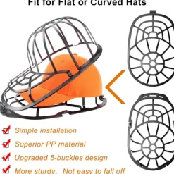 Hot Keps tvättbur för tvätt av basebollkepsar, kepstvätt och hatt rengöringsställ för förvaring i garderoben H