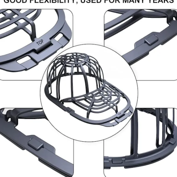 Keps tvättbur för tvätt av basebollkepsar, keps tvätt- och hattrengöringsställ för förvaring i garderoben H