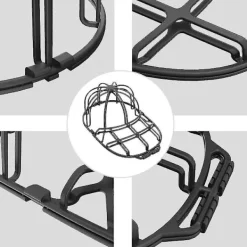 Online Keps Tvättbur Korg för Tvätt av Basebollkepsar, Keps Tvätt och Keps Tvättställ för Förvaring i Garderoben, 1-pack, Svart