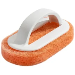 New Kök Rengöring Badrum Glas Vägg Rengöring Bad Borste Plast Handtag Svamp Bad Botten Bad Borste 2