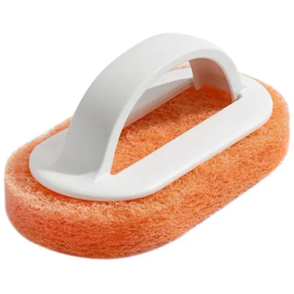 New Kök Rengöring Badrum Glas Vägg Rengöring Bad Borste Plast Handtag Svamp Bad Botten Bad Borste 2