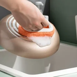 New Kök Rengöring Badrum Glas Vägg Rengöring Bad Borste Plast Handtag Svamp Bad Botten Bad Borste 2