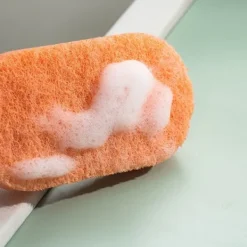 New Kök Rengöring Badrum Glas Vägg Rengöring Bad Borste Plast Handtag Svamp Bad Botten Bad Borste 2