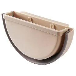Köksavfallskorg för hushållet, vikbar, hängande, vardagsrum, badrum, väggmonterad papperskorg (1 st beige)