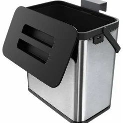 Best Köksavfallskorg, väggmonterad kompatibel med skåpdörr, hängande soptunna i rostfritt stål med anti-fingeravtrycksbeläggning (3L)【pl】