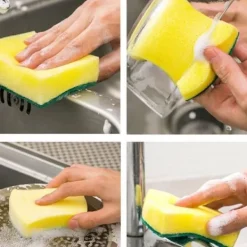 Best Köksrengöringssvampar, miljövänliga disktrasor som inte repar, skursvampar (24-pack)