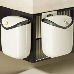 Hot Kökssopkorg bänk under diskho hängande soptunna med lock lämplig för badrum sovrum