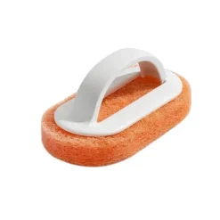 Discount Köksvampborste, glasväggsbokborste med handtag, keramisk badkarsbotten, badkarsverktyg orange