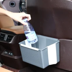 JIUSAIRUI Köksväggmonterad hopfällbar papperskorg blue yellow