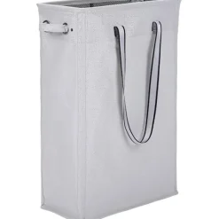 Kläd tvättkorg, 60CM Praktisk hängande tvättkorg Hög och smal tvättkorg Vattentät tvättpåse med andningsbart nätlock Tvättpåse, Grå