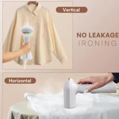 Best Klädångare, 30 g/min konstant ångutsläpp, 220 ml vattentank, 20 sek uppvärmningstid, bärbar ångare ångborste klädångare