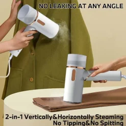 Clearance Klädångare Handhållen 1600W, 250ML Vattentank, 2-i-1 Vikbar, 20s Snabb Uppvärmning