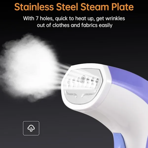 Online Klädångare Handhållen 1100W Snabb Uppvärmning med 120ML Avtagbar Vattentank (Lila)