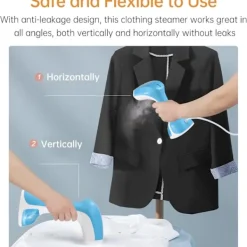 Online Klädångare Handhållen 1100W Snabb Uppvärmning med 120ML Avtagbar Vattentank (Lila)