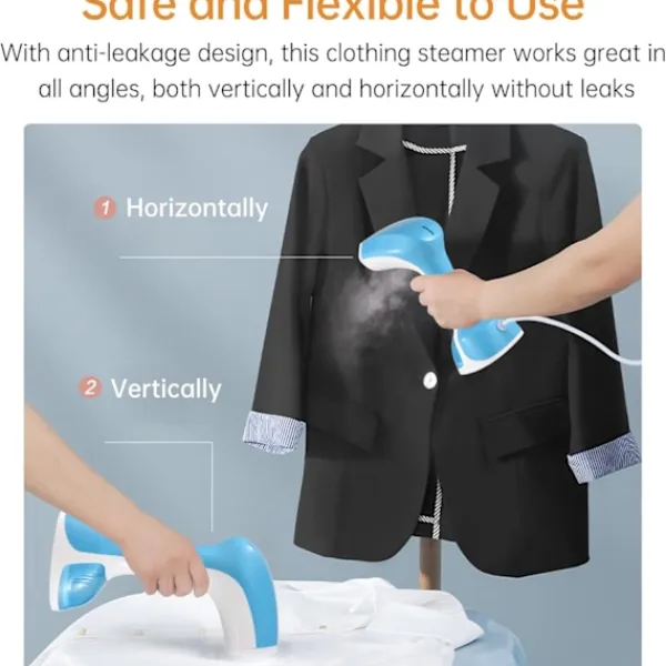 Online Klädångare Handhållen 1100W Snabb Uppvärmning med 120ML Avtagbar Vattentank (Lila)