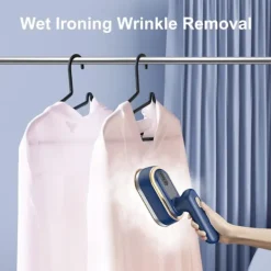 Online Klädångare, Ångstrykjärn, Strykjärn, Våt- och torrstrykning - Mini 17,5 cm, Vintage Blå