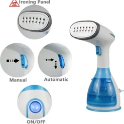 Hot Klädångare, Portabel Vertikal Strykjärn 1500W 280ML Snabb Uppvärmning Handhållen Klädångare, Reseångare Ångare för Tyg och Textil