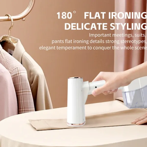 New Klädångare Vikbar, 1500W Snabb Uppvärmning, 400 ml Vattentank LCD Digital Display (Blå)