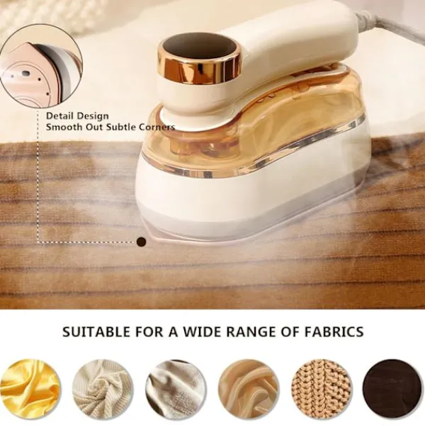 Hot Klädångare 1000W, 180° Roterande Handtag Strykjärn, Keramisk Nonstick Stryksula (Lila)