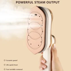 Hot Klädångare 1000W, 180° Roterande Handtag Strykjärn, Keramisk Nonstick Stryksula (Lila)