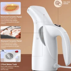 Outlet Klädångare 650W Handhållen med 170ML Vattentank