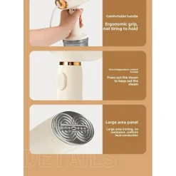 Klädångare 1000W Handhållen, 260ml Tank (Vit)