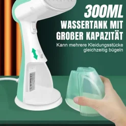 Hot Klädångare 1500W Handhållen, 15s Snabb Uppvärmning, 300ml Avtagbar Tank (Beige)