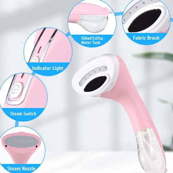 Sale Klädångare 1200W Kraftfull 20S Snabb Uppvärmning 150Ml Avtagbar Vattentank Blå