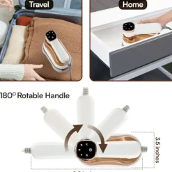 Sale Klädångare 1200W, med 3 ånglägen, 180° roterbart handtag Off-white