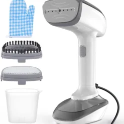 Online Klädångare 1800W med snabb keramisk uppvärmningsplatta, 2-i-1 Strykning & Skrynkelborttagare (Vit) White