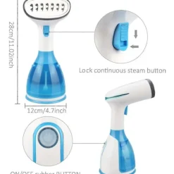 Hot FJORD Klädångare, 1500W 280ML Portabel Strykjärn Snabb Uppvärmning Handhållen Klädångare för Tyg och Textil