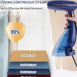 Best Klädångare 1500W, Ånghuvud i metall, 20 sekunders uppvärmning, 168 ml vattentank