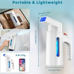 Klädångare 700W, Snabb uppvärmning på 40 sekunder, med 180 ml vattentank