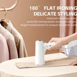 Hot Klädångare 1500W snabb uppvärmning, 400ml vattentank, LCD digital display (svart)