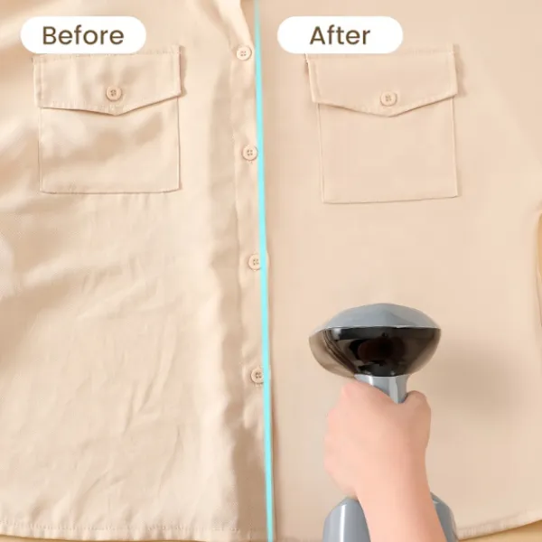 Outlet Klädångare 1300W, Vikbar Skrynkelborttagare för Kläder, 25 sek Snabb Uppvärmning (Grå-blå) Gray-blue