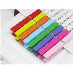 Best Klädnypor, 50 st Klädnypor för tvättlinor, Tvättklämmor med hållbara yttre ringfjädrar, Blandade färger Klädnypor Plast Anti-